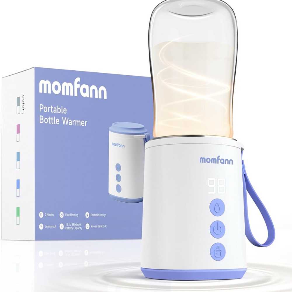Portable Bottle Warmer - White and Purple